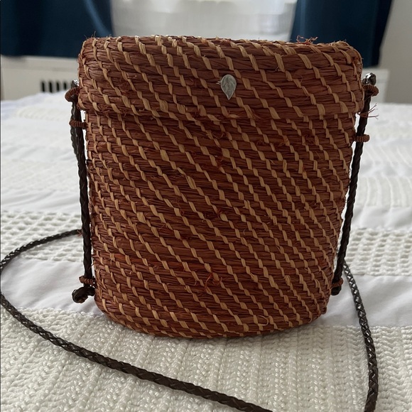 Helen Kaminski Tan and Brown Woven Crossbody Bag - Picture 3 of 8